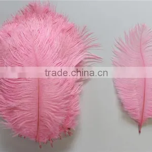 Wholesale Natural Craft Small Pink Ostrich Feather Bulk Fabric For Wedding Supplies Decoration thumbnail-1