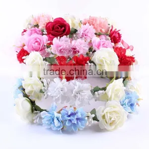 High Quality Flower Headband Toddler Summer Crown Flower Headband Bride Flower Headband Wh-1757 thumbnail-1
