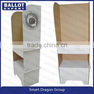 Hot Selling Double Deck Foldable Corrugate Voting Display Booth thumbnail-3
