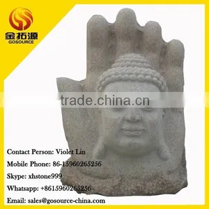 Granite Stone Buddha Head thumbnail-1