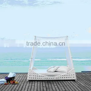 China Outdoor Garden Furniture Poly Rattan Daybed With Canopy (DH-9578) Quality Choice thumbnail-3