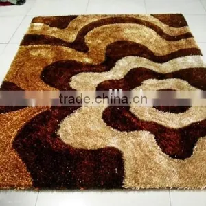 Polyester Shaggy Carpets Tile , Flooring Mat /rug thumbnail-1