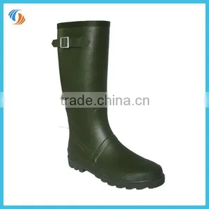 New Men French Hunting Boots Rubber Insulated Tall Knee High Boots thumbnail-1