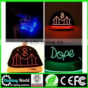 Beautiful in Colour Elegant Appearance Custom Electroluminescent el Wire Hats thumbnail-3
