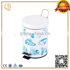 Kid's Bedroom Metal Trash Bin Indoor Foot Pedal Trash Bin thumbnail-1
