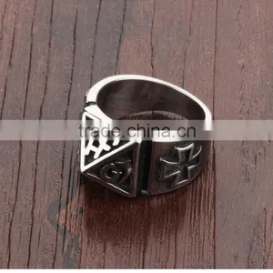 New Products 2016 Unique Design Catholic Religion Stainless Steel Class Ring for Men thumbnail-3