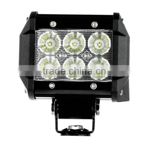 4" 18w 6 C Ree LED SUV Off-road Boat Headlight Spot Driving Fog Light Led Work Light Bar + Mounting Bracket thumbnail-3