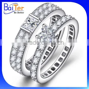 2016 Custom Diamond Engagement Ring 925 Silver Couple Ring, 925 Italian Silver Ring thumbnail-1