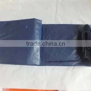 Tarpaulin 3x3 Polypropylene Sliver/blue Colour Triangle Plastic Rope Waterproof Outdoor Cover Manufacture Directly Hot Sell thumbnail-1