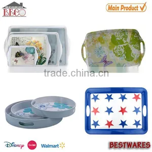 Various Style Melamine Two Tone Oval Shaped Dinner Plate thumbnail-4