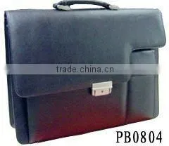 High Quality Men Black Leather Business Bag thumbnail-1