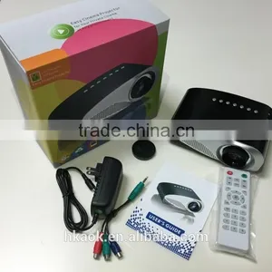 New!! Wholesale Mini Portable LED Digital Projector Portable Home Theater LED LCD Projector White Digital Projector TV USB VGA thumbnail-6