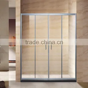 Tempered Glass Sliding Door 4 Panel Shower Screen D07 thumbnail-1