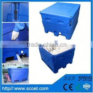 Temperature Adjustable Fish Container Freezer Fish Storage Bin PE and PU Fish Box thumbnail-1