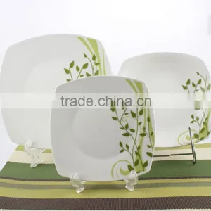 Square Ceramic Dinnerware Set With Decal,dinner Ware Plate Sets thumbnail-5