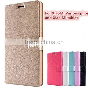 Silk Matte Pattern Wallet Stand Leather Case For XiaoMi Redrice Note 5.5"/Mi 1S/Mi 2/Mi 4/XiaoMi 3/Mi 1 1S thumbnail-1