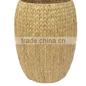 WATER HYACINTH LAUNDRY BASKET WITH IRON FRAME thumbnail-1
