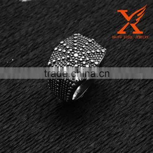 In Stock Stainless Steel 316L Punk Ring Engagement Ring Bike Silver Rings for Men thumbnail-3