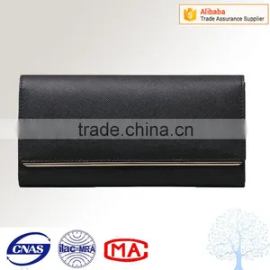 Classical Saffiano Leather Wallet With Metal Frame thumbnail-1