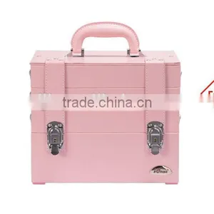 Gift Cute and Fancy Pink 4 Tier Waterproof Travel Toiletry Makeup Cosmetic Case Bag thumbnail-2