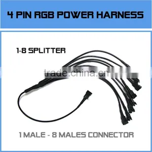Motorcycle LED Strip Power Harness 4 Pin Wire Connectors thumbnail-1