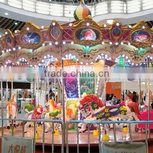 Cheapest High Quality Used Amusement Rides 16 Seats Carousel for Sale thumbnail-2