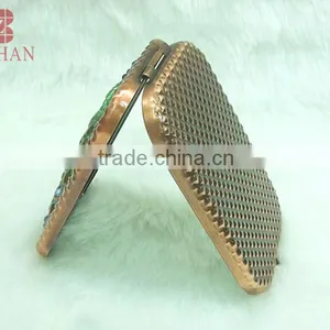 Metal Souvenir Peafowl Rhinestone Mirror/antique Peafowl Makeup Mirror/promotional Gift Peafowl Compact Mirror thumbnail-4