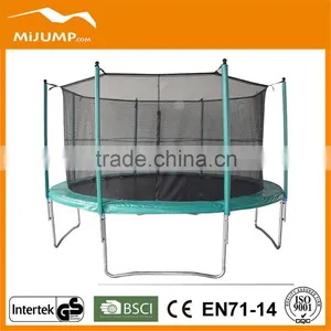 244cm Round Kids Fun Trampoline With Net thumbnail-1