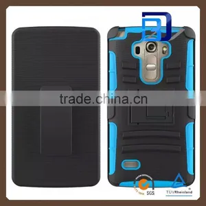 Best Quality Combo Heavy Duty Hybrid Rugged Rubber Belt Case Armor Case For LG G4 Vista Factory Price thumbnail-4