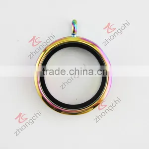 Zinc Alloy Colorful Plating Glass Locket Pendant thumbnail-2