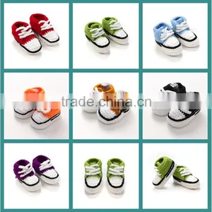 New Design Shoes Crochet Baby Girls Shoes Fancy Crochet Shoes thumbnail-6
