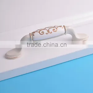 Export Europe Oriental Classical Fancy Zamak Ceramic Furniture Cabinet Kitchen Pull Handles Home Decorative Classical Knob thumbnail-5