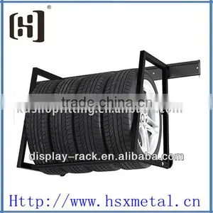 Simple Type Wall Mount Tire Storage Stacking Rack thumbnail-1