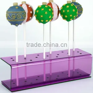 Fashionable Rectangular Customized Hole and Tiers Countertop Clear Purple Lollipop Display Stand Wholesale Price High Quality thumbnail-1