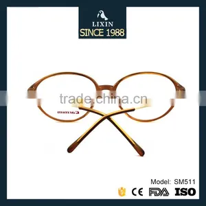 Super Light Street Fashion Acetate Reading Glasses Light Brown Acetate SM511 thumbnail-3