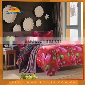Reactive Printing Floral Design Colorful Quilt Bedspread Set thumbnail-2