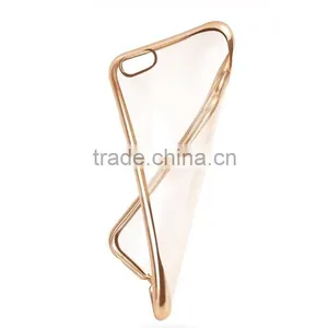 Electroplating TPU Back Cover Bumper Phone Case for Apple Iphone 7 6 6s 6s Plus 5 S 4 SE A C thumbnail-1