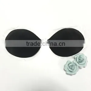 High Quality China Factory Sexy Lingerie Sexy Invisible Breathable Strapless Self Adhesive Silicon Bras thumbnail-3