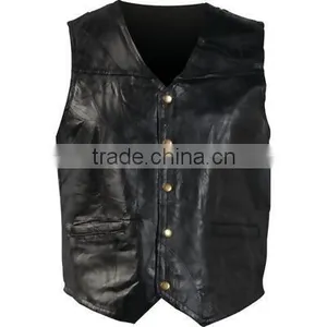 Men Leather Fashion Vest thumbnail-1
