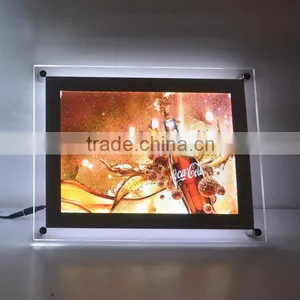 Advertising Acrylic Slim Light Box Crystal Led Display Holder a4 thumbnail-2