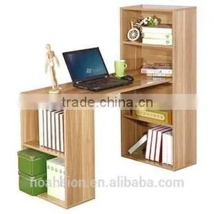 Wooden Computer Desk and Bookshelf, Study Table thumbnail-1