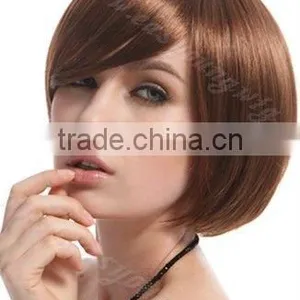 Fashionable Japanese Synthetic Fiber Short Bob Cut Hair Wigs thumbnail-2