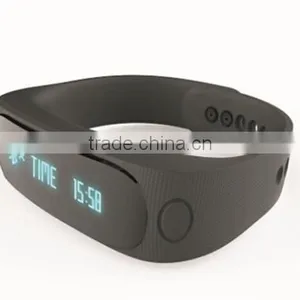 Digital 0.84" Bluetooth OLED Smart Bracelet E02 Fitness Tracker Wristband Smart Bracelet With Heart Rate Monitor thumbnail-3