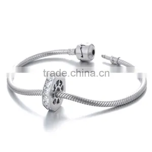 X245 Wholesale Silver Wheel Spacer Charm,925 Silver Crystal Charms Fit Bracelet thumbnail-5