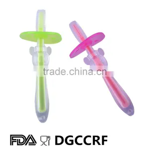 2015 Hottest and Fashionabl FDA&LFGB Silicone Oral Care Baby/kids Toothbrush With Cover thumbnail-1
