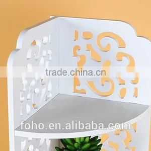 DIY White 7 Layer Modern Wood-Plastic Conner Shoes Display Shelf thumbnail-5