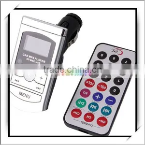 A300 1.0" LCD Hands-free Car Audio Mini MP3 Player FM Transmitter Silver thumbnail-1