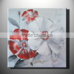 100% Handmade Beautiful Orchid Peony Flower Oil Painting thumbnail-3