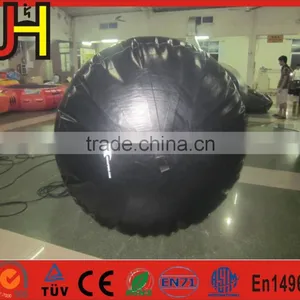 H=2.5m Floating Black Inflatable Tube , Inflatable Water Buoy For Sale thumbnail-3