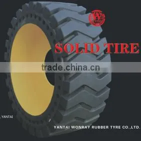 TOP SALES! Solid OTR Tires for Wheel Loaders for VOLVO, CAT, LIEBHERR, Heavy Duty Truck Solid OTR Tires. thumbnail-1